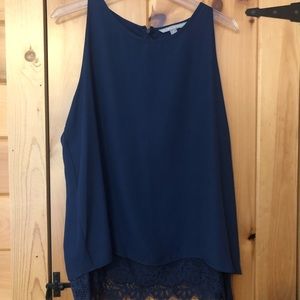 Valerie Stevens NWOT woman’s navy blue XL blouse